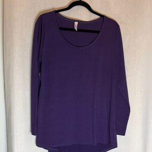 LuLaRoe Lynnae Deep Purple Long Sleeve Top